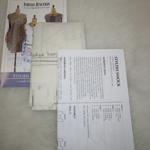 PATTERN Indygo Junction  IJ731 Stylish Smock, A Mary Ann Donze Design sz… - Picture 3 of 5